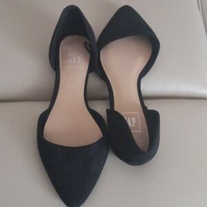 GAP Black Pointed D'Orsay Flats Size 7.5